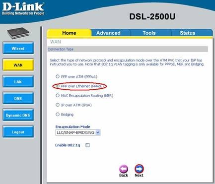 ADSL-модем D-Link 2500U. Настройка, логин и пароль